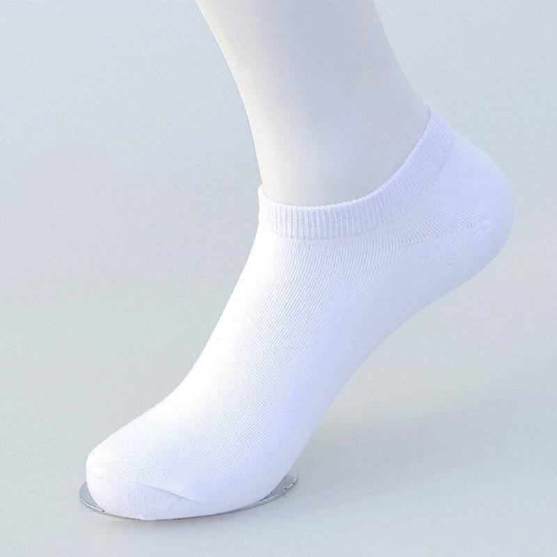 Odor-Resistant Cotton Disposable Socks: Unisex, Black/White/Gray, Sweat-Absorbent, No-Wash, Summer Thin Style.