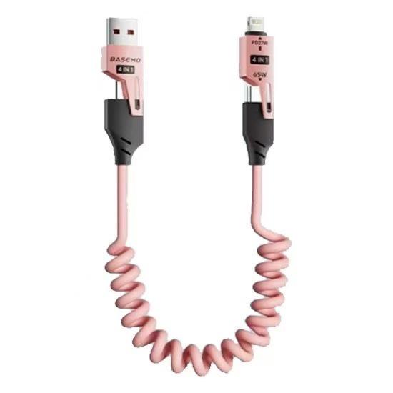 65W 4-in-1 Fast Charging Data Cable for iPhone 15/16 & Huawei
