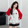 Girls' Trendy Brand Jacket for Autumn and Winter 2026 New Stylish Children's Raglan Baseball Jacket for Girls' Spring Thin Edition