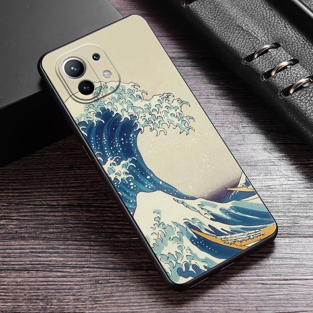 Japan Kunst Hokusai Kanagawa Große Welle Handyhülle Für Xiaomi 13T 14T 15T 12T Pro Hülle Xiaomi 11Lite 5G POCO F8 F7 M7 X7 Pro Abdeckung