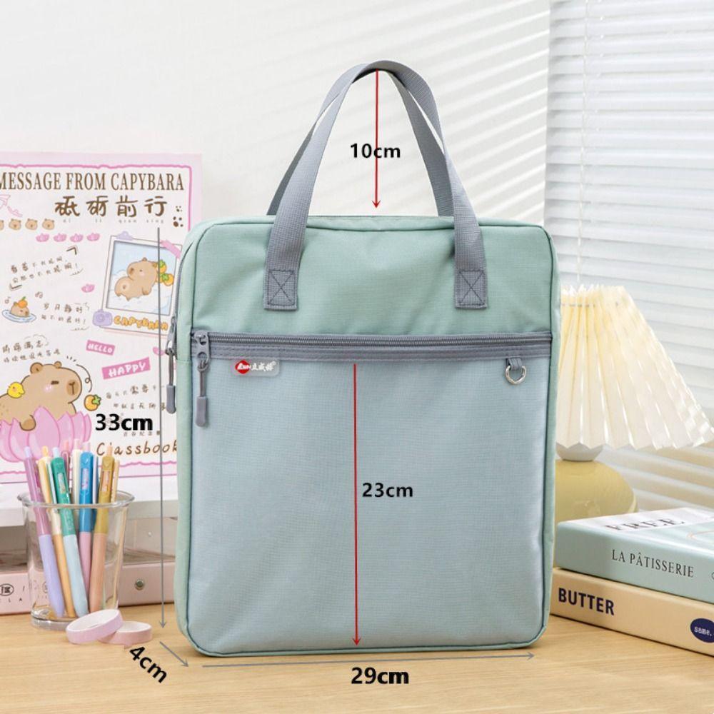 Oxford cloth File Bag Multifunctional Data Storage Bag New Zipper Pouch Bag  School Office Supplies