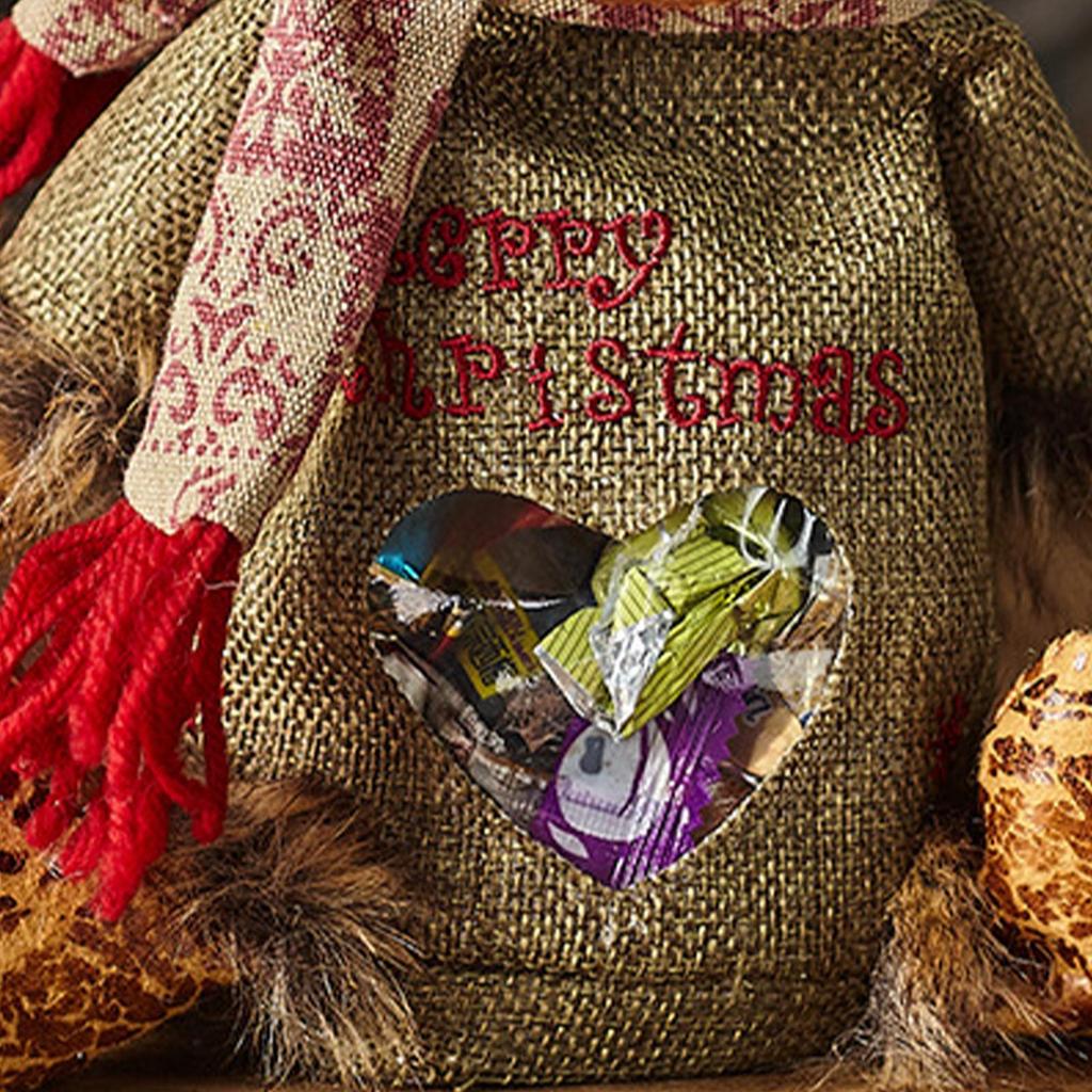 Christmas Candy Gift Bag Santa Claus Elk Snowman Doll Tote Bag Christmas Decoration 2025 Happy New Year Party Favors