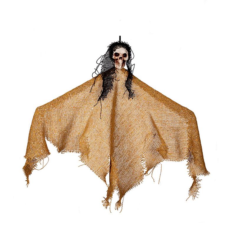 Halloween Creepy Skeleton Face Hanging Ghost Pendant Horror Skull Ghost Prop Party Supplies Haunted House Indoor Outdoor Decor