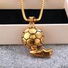 Men's Retro Stainless Steel World Cup Football Pendant Necklace