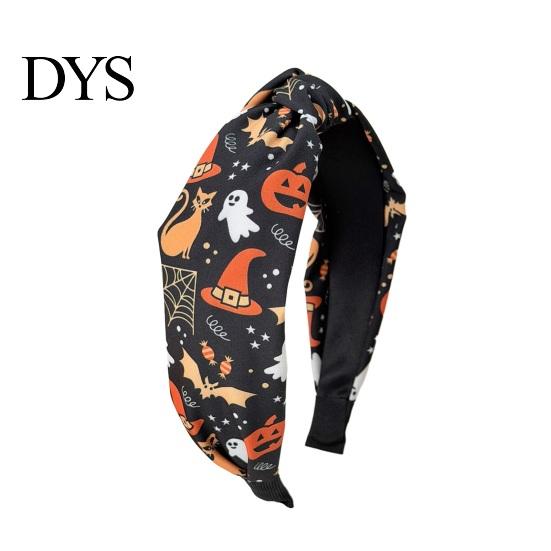Daily Makeup Face Washing Headband Halloween Headbands for Women Girls, Wide Knotted with Witch Spider Web Themed Hair Styling Tools Ghost Pumpkin,