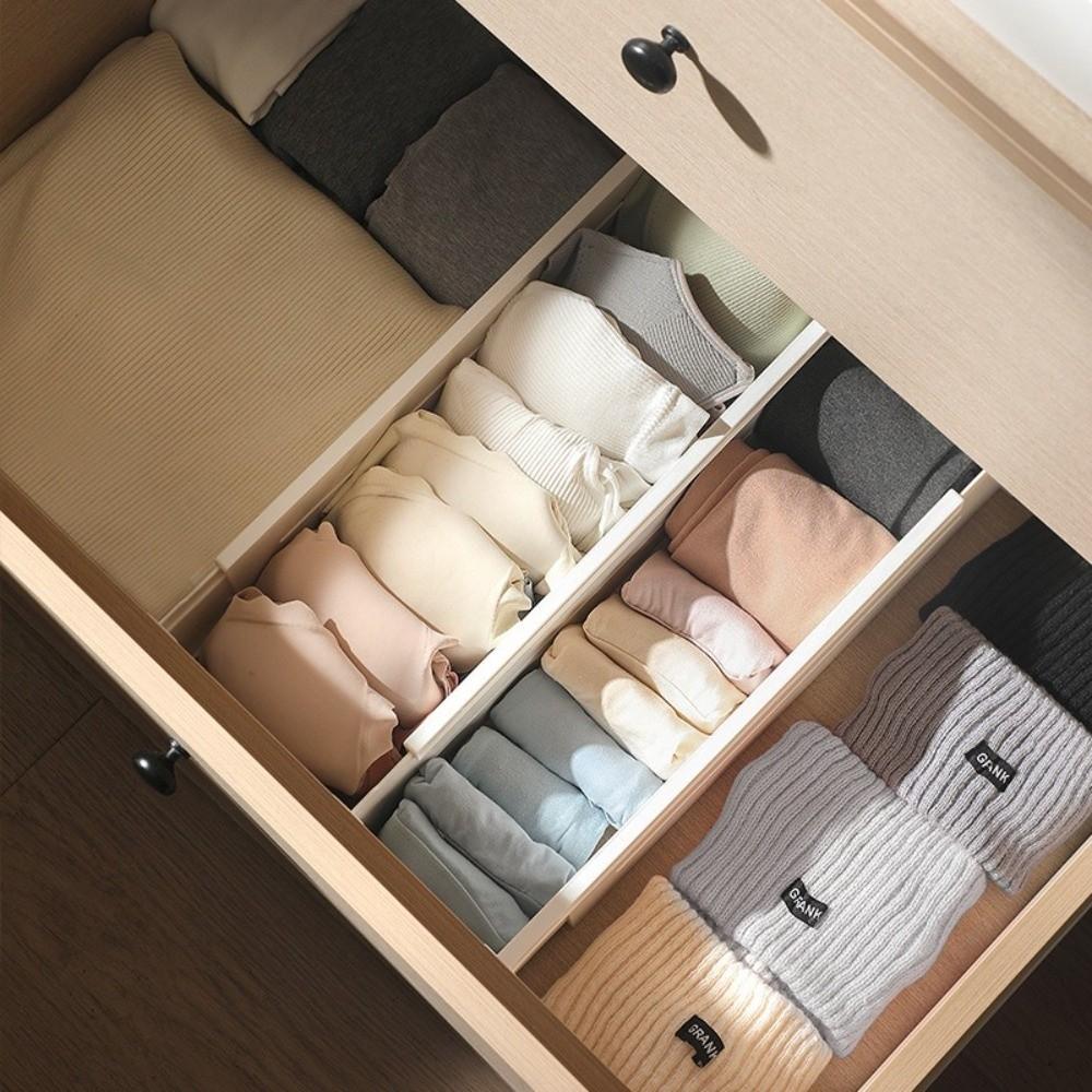 Retractable Drawer Storage Partition White Space Saving Sorting Baffle HIPS Multi-functional Tableware Organizer for Underwear