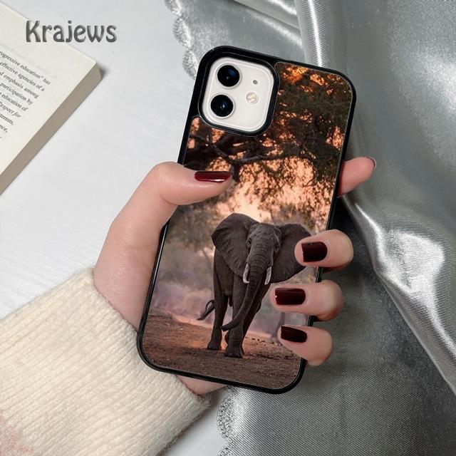 Elefantenliebe Zuneigung Natur Handyhülle Cover Für iPhone 17 Air 16 15 14 plus 12 13 pro max coque Fundas