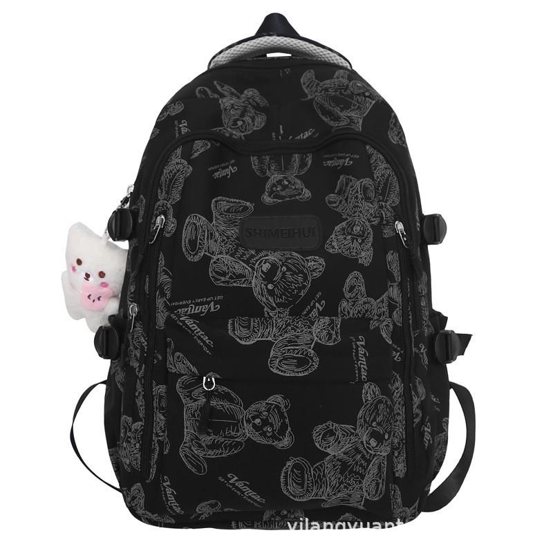 Schoolbag spot wholesale backpack male junior high school student trend large capacity schoolbag female high school student 1011 new