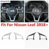 Steering Wheel Button Frame Panel Decoration Cover Trim For Nissan Leaf 2018 - Matte / Carbon Fiber Accessories Interior