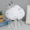 Diamond Crown Decorative Handheld Flower Rhinestones Wedding Bouquet with Ribbon