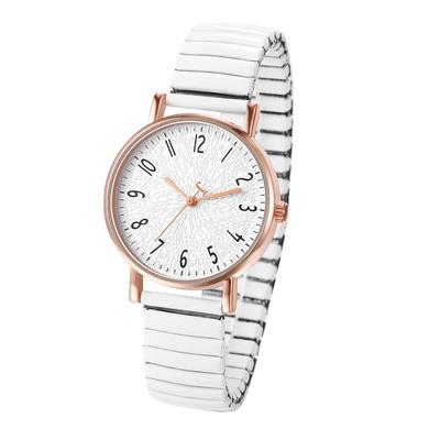 JEWELRYWE Water-resistant Analogue Wristwatch, One Size Fits All, White, for Women JW370P0003