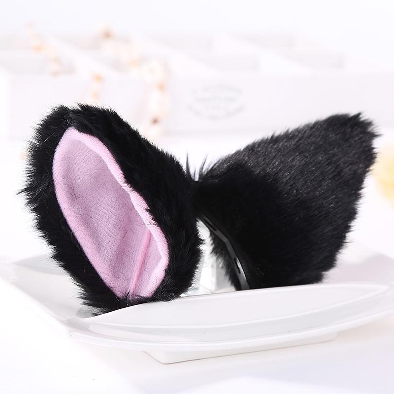 Cat Fox Long Fur Ears Costume Hair Clip Halloween Cosplay Party Orecchiette Uk