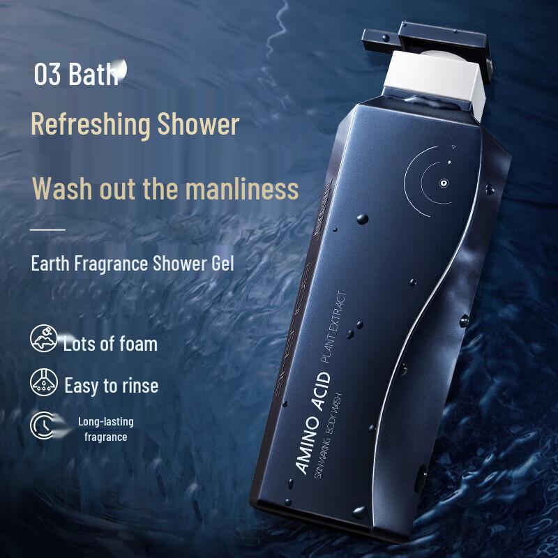 Hefengyu Men's Shower, Shampoo & Cleanser Set