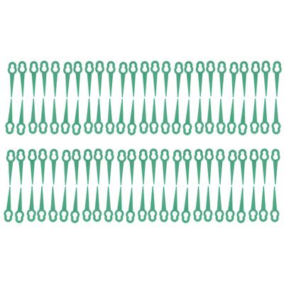100pcs Replacement Lawn Mower Cutting Blade Portable Grass Trimmer Blades (Green)
