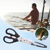 Pokmil Fish Grip, Stainless Steel Fish Grabber, Long, Lightweight, Hairtail Scissors, Portable Fishing Gear (Black)