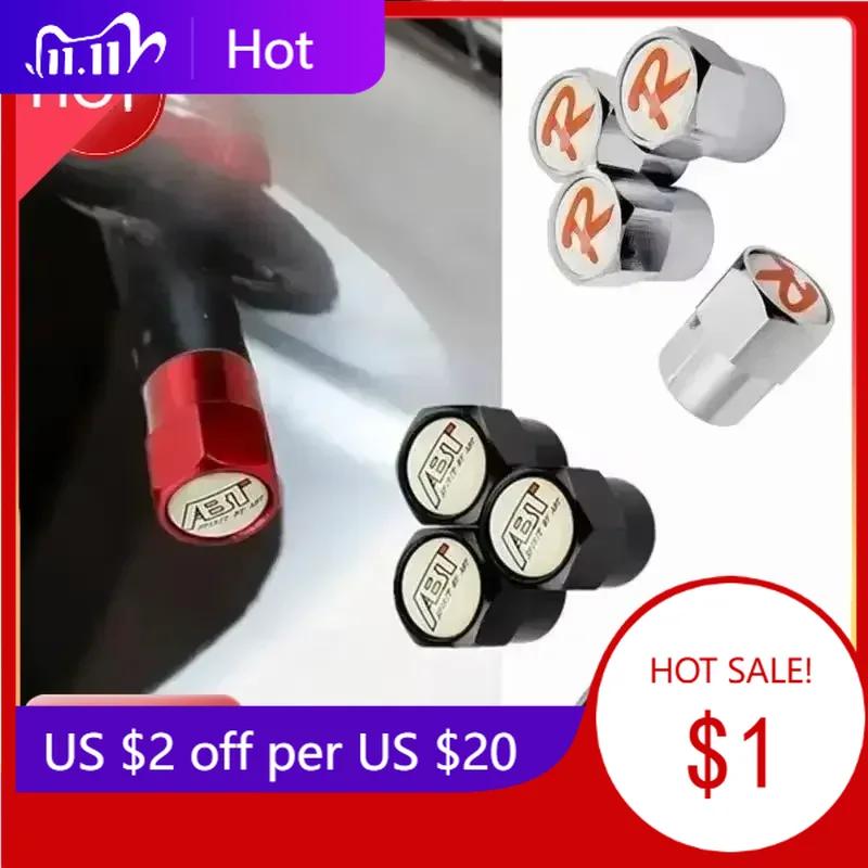 BPH1 New 4PCS Car Wheel Tire Valve Cap Cover for Volkswagen ABT R Line Polo Golf 5 6 7 Passat B5 B6 B7 Touran Bora Beetle Jetta xu2