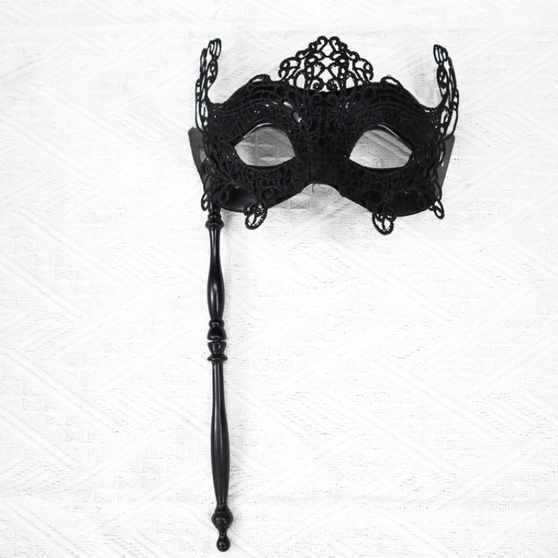 Handheld Lace Half Face Mask Carnival Party Masquerade Mystery Mask
