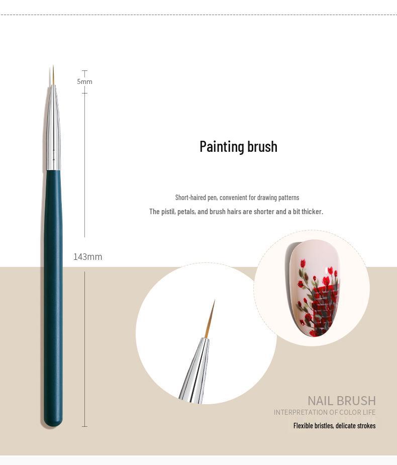 Nail Art Brush Set: Liner, Gradient & Sweep Brushes for Gel Polish