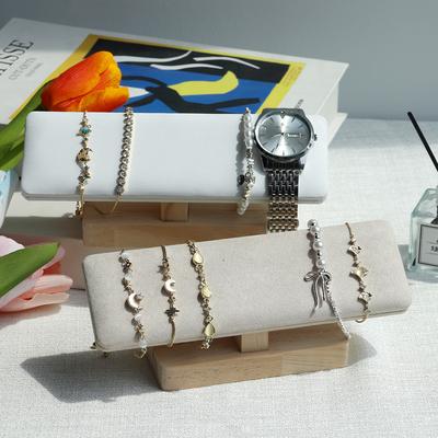 Massivholz Einlagiges Armband-Ausstellungsständer Uhren-Aufbewahrungsregal Schmuckzubehör Theken-Dekorationen Armband Schmuck