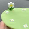 Cartoon Flower Car Coaster Heat-Resistant Washable Cup Mat for Vehicle Interior Cute Dashboard Decor for Cup Holders School Office Desk
