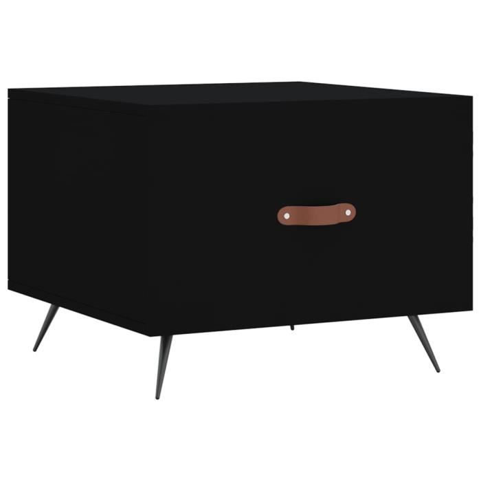 VidaXL Table basse Noir 50x50x40 cm Bois d'ingénierie 829334