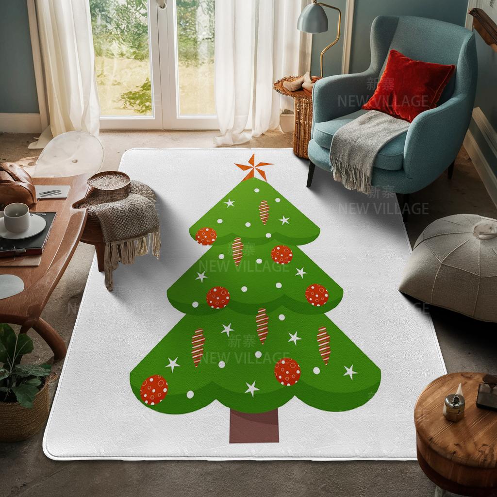 House Entrance Carpet Home Door Mat Living Room Bath Foot Bathroom Non-slip Water Absorption Rugs Bath Merry Christmas Winter