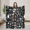 Undertale Sans Skeleton Fashion Blankets Flannel All Season Game Cartoon Anime Portable Lightweight Throw Fashion Blanket for Bedding Throws