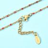 Boho Stainless Steel For Women Bracelets Cute Style Enamel Bracelets Jewelry Gold Tone Color Link Chain BraceletCute Wrist Bracelet