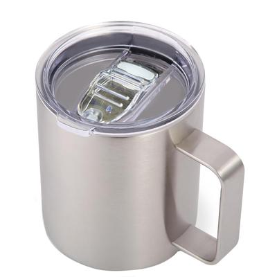 14oz Edelstahl Kaffeetassen mit Deckel Doppelwand Vakuum Reisekaffeetasse mit Henkel Metalltassen für Camping Zuhause Büro