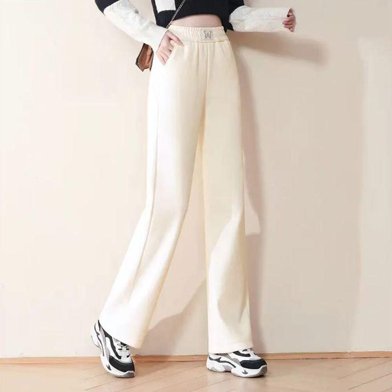 High Waist Narrow Wide Leg Pants Women Autumn Winter New Narrow Pants Straight Pants Women