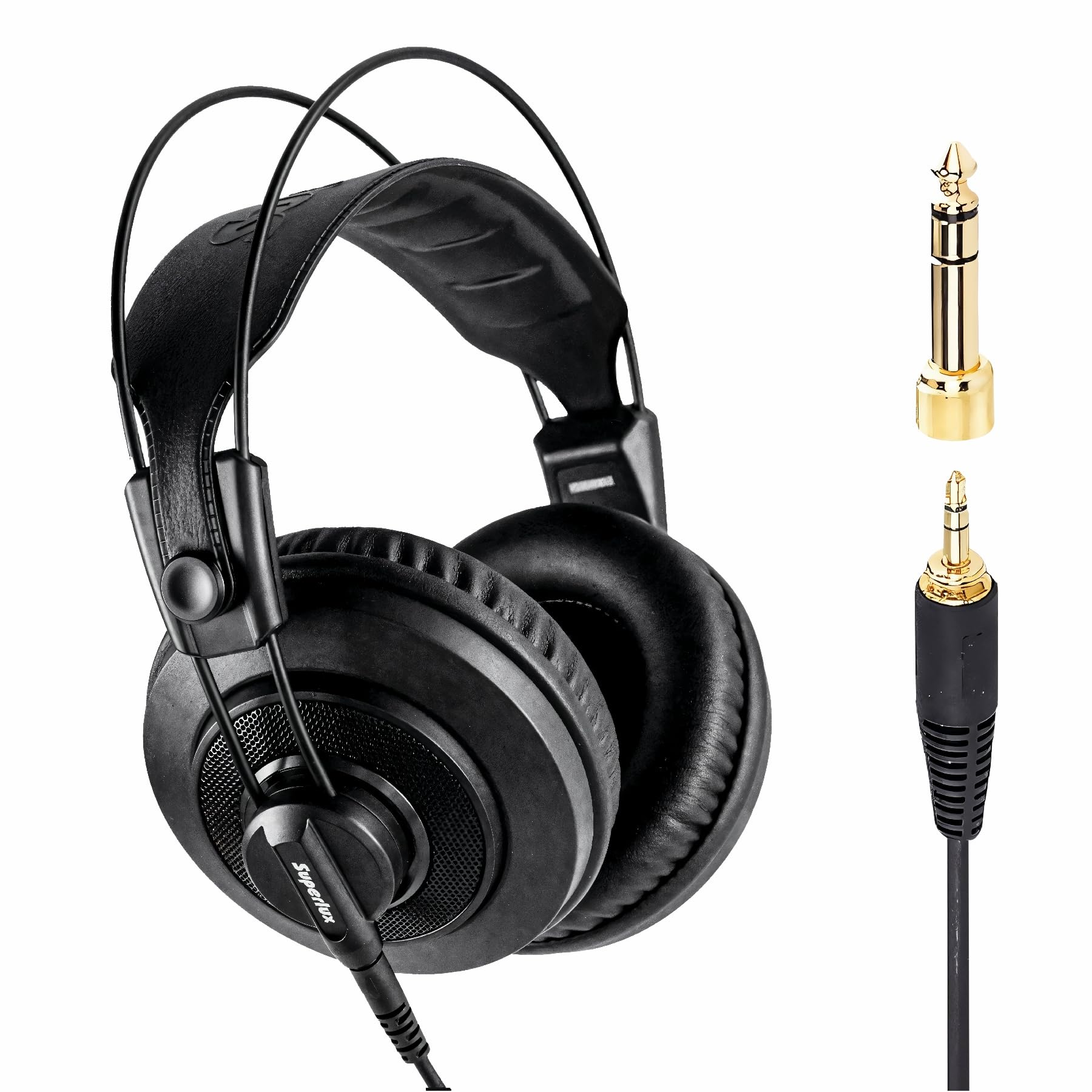 

Superlux Professional Studio Monitoring Large 50mm Black HD668BMKII Headphones, Diaphragm, чорний