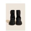 2026 New Autumn and Winter Thick Soled Height Increasing Brown Pants with Sponge Bottom Short Boots