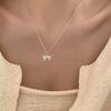 Light Luxury Fashion Niche Design Sense Bow Pendant Necklace Female Internet Celebrity Collarbone Chain