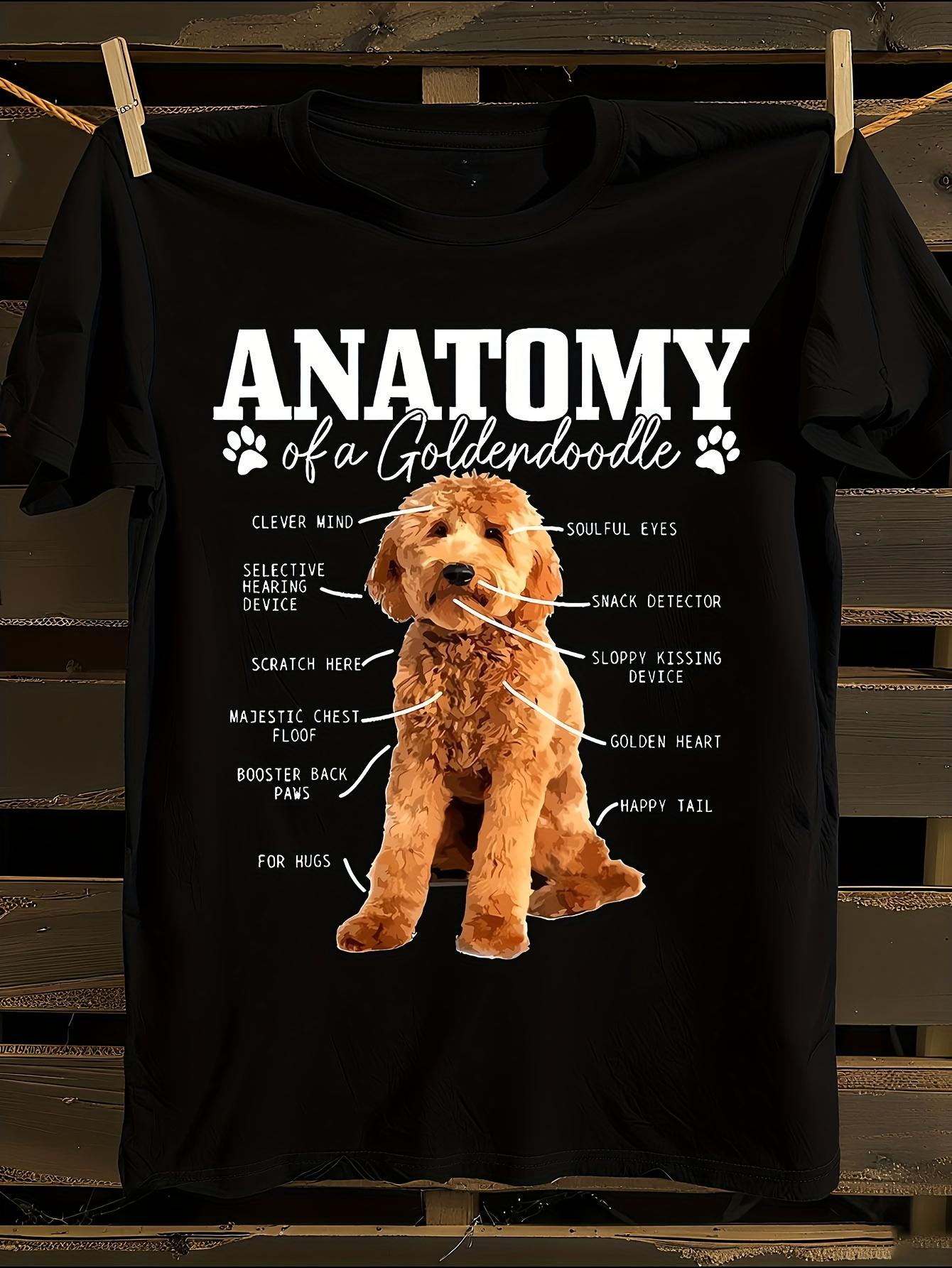 Funny Goldendoodle Anatomy Chart Tshirt S