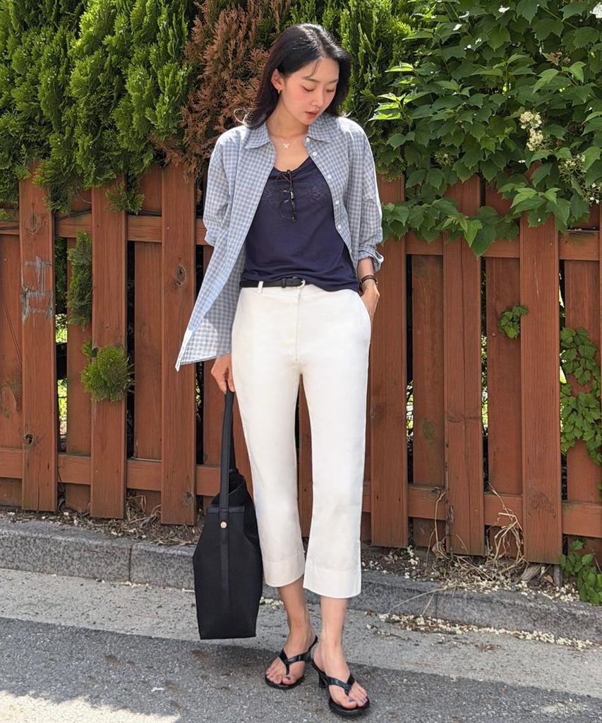 Siyajyu Sipt7153 Comfort Line Capri Pants (Summer Ver)_White