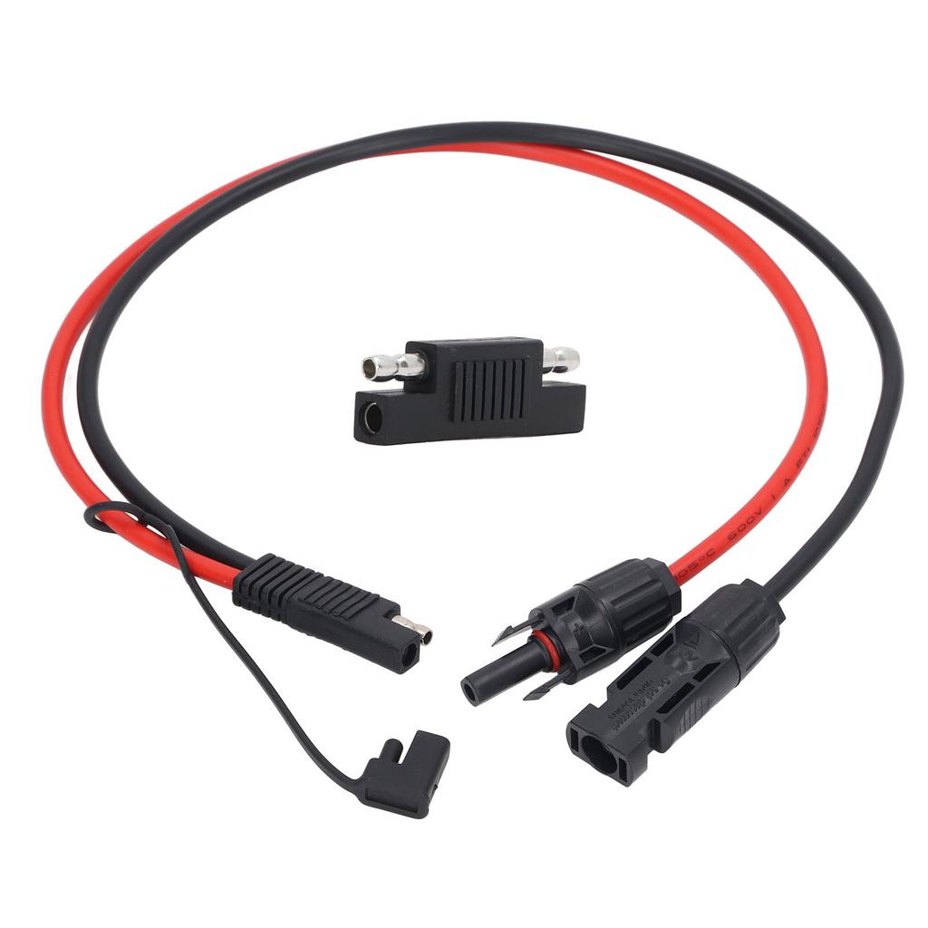 Solar Panel to SAE Adapter Cable PV Connector Solar Extension Cable with Waterproof Cap 10AWG 0.60m