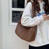 2023 Women's Large Capacity Soft Leather Bucket Tote - Autumn/Winter Shoulder Bag for College and Commute