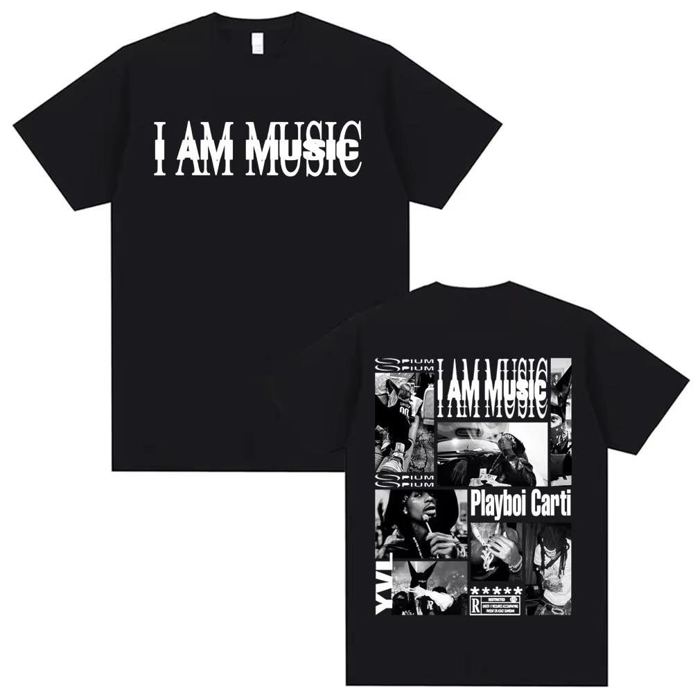 

Rapper Playboi Carti I AM MUSIC Album Logo T Shirts for Men Fashion Gothic Hip Hop Street T-shirts Women Summer O-Neck Tops T... S разноцветный