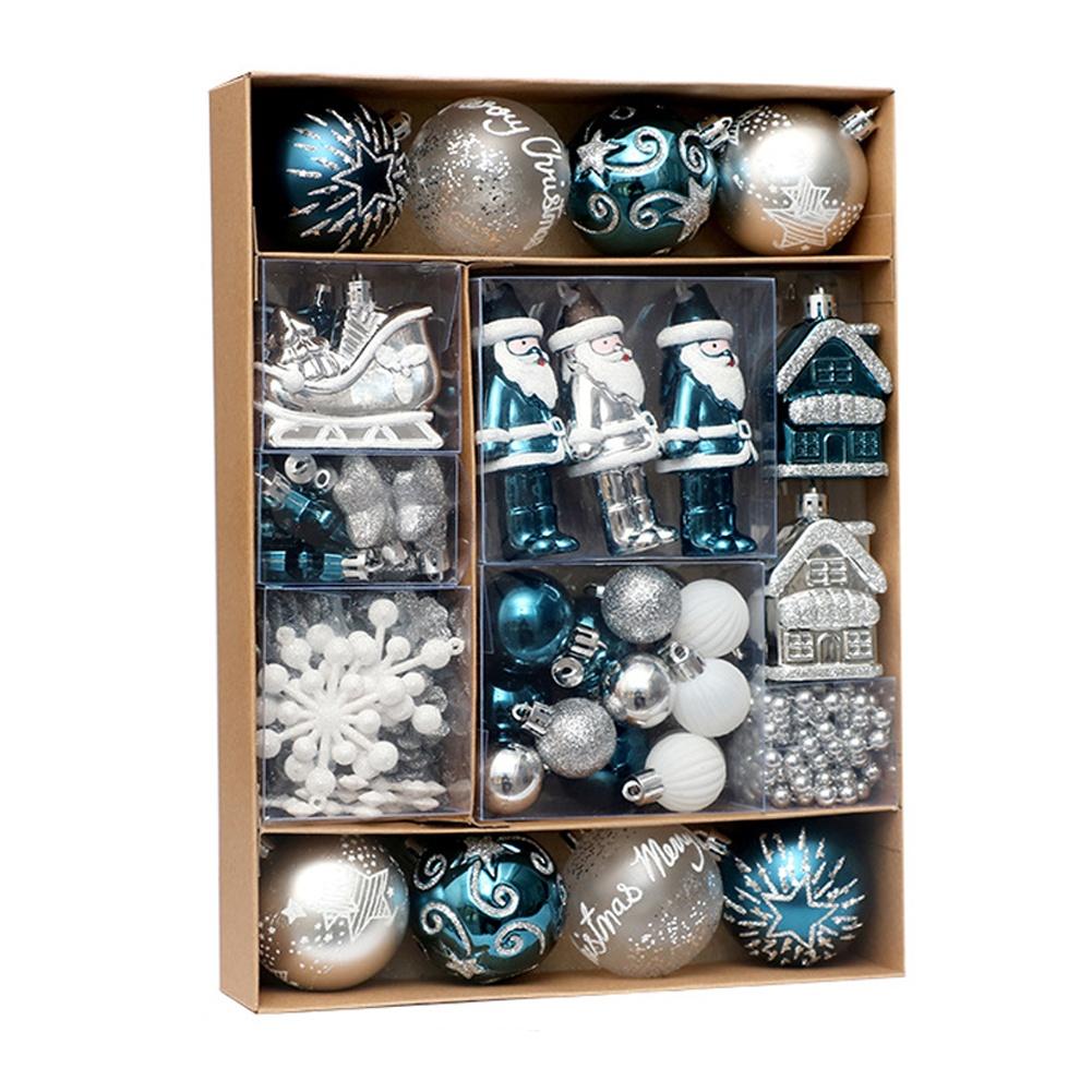 50Pcs Christmas Tree Ornaments 60mm Christmas Ball Ornaments Set For Xmas Tree Reindeer Christmas Painted Balls DIY