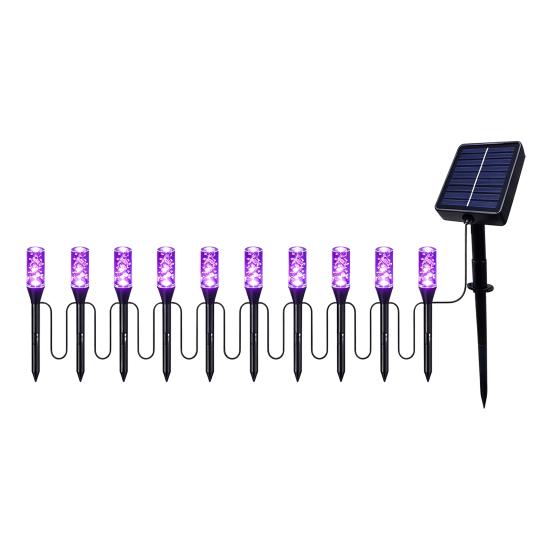 Weatherproof Yard Pathway Illumination 10/20Pcs Solar Lights, LED Multicolor Bubble Garden Stake Waterproof Wireless Landscape Lighting for Driveways