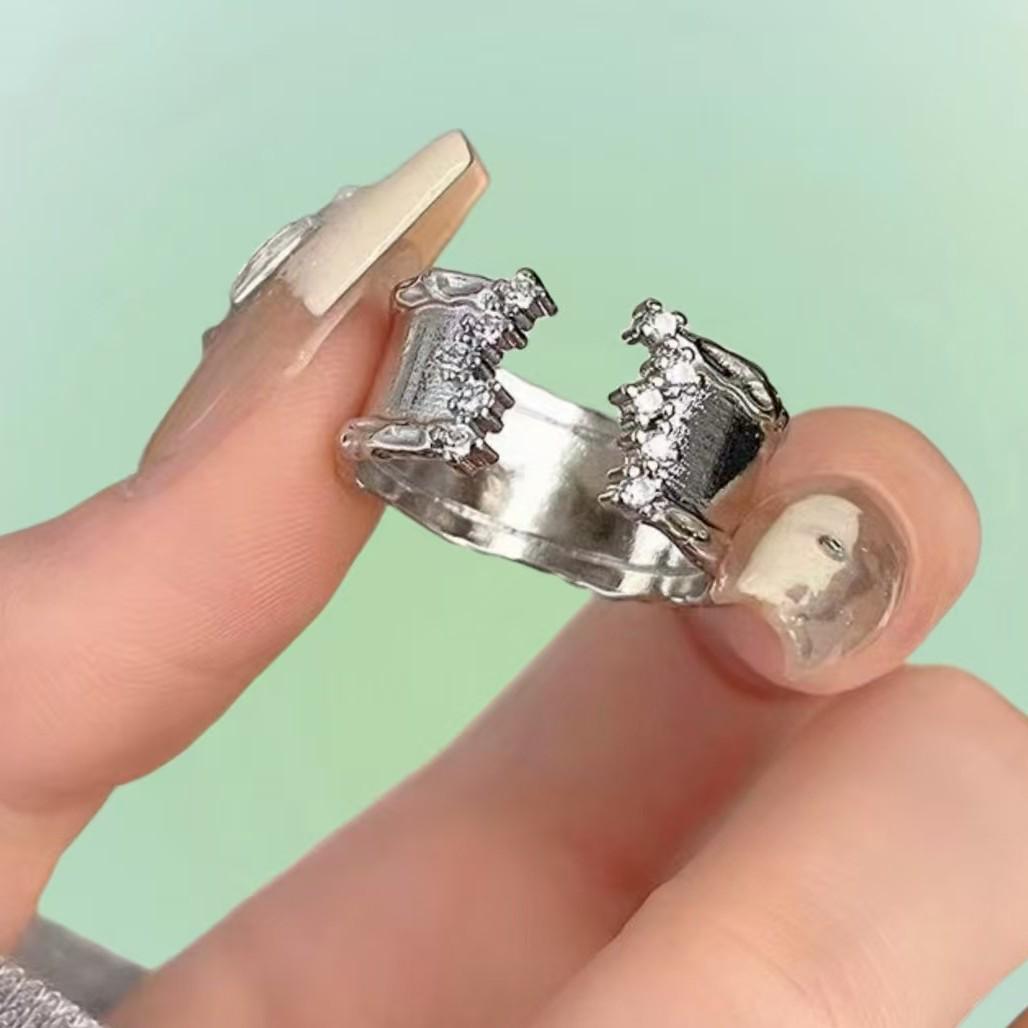 

Открытое кольцо «Звездный циркон» - Нишевый дизайн, модное заявление Adjustable Open Size