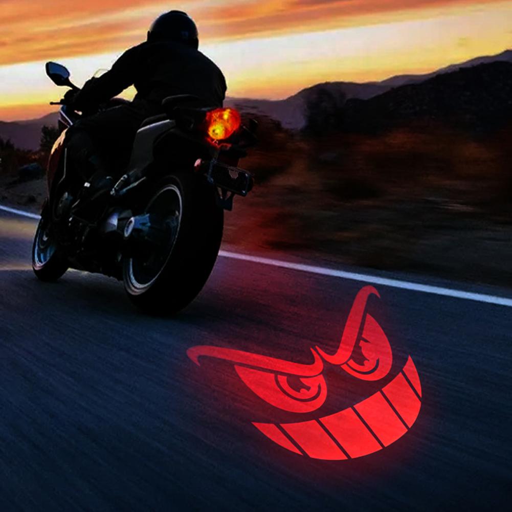 12V Motorcycle Devil Eye Light LED Underbody Light Projector Lamp LED Brake Taillights Motorcycle Decorative Accessories