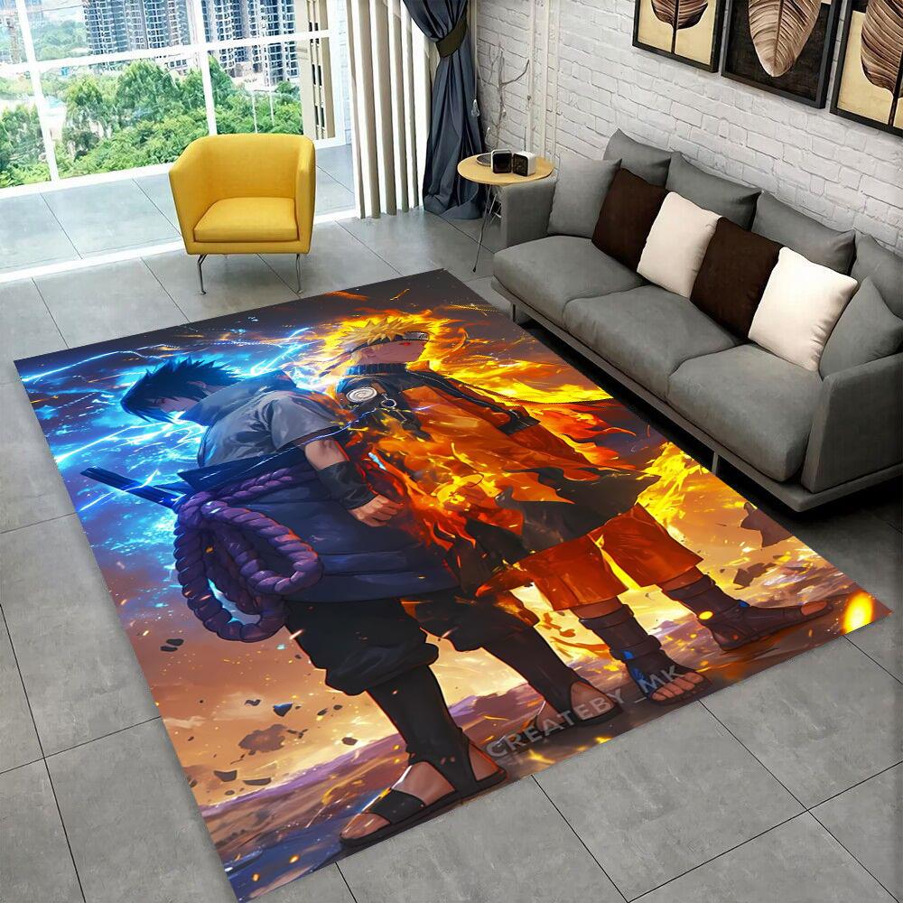 Tappeto Tappeto Anime Cartone Animato 3D N-Naruto I-Itachi per Sala Giochi Camera da Letto Soggiorno Divano Arredamento Casa, Tappeto Area Bambini Tappetino Antiscivolo