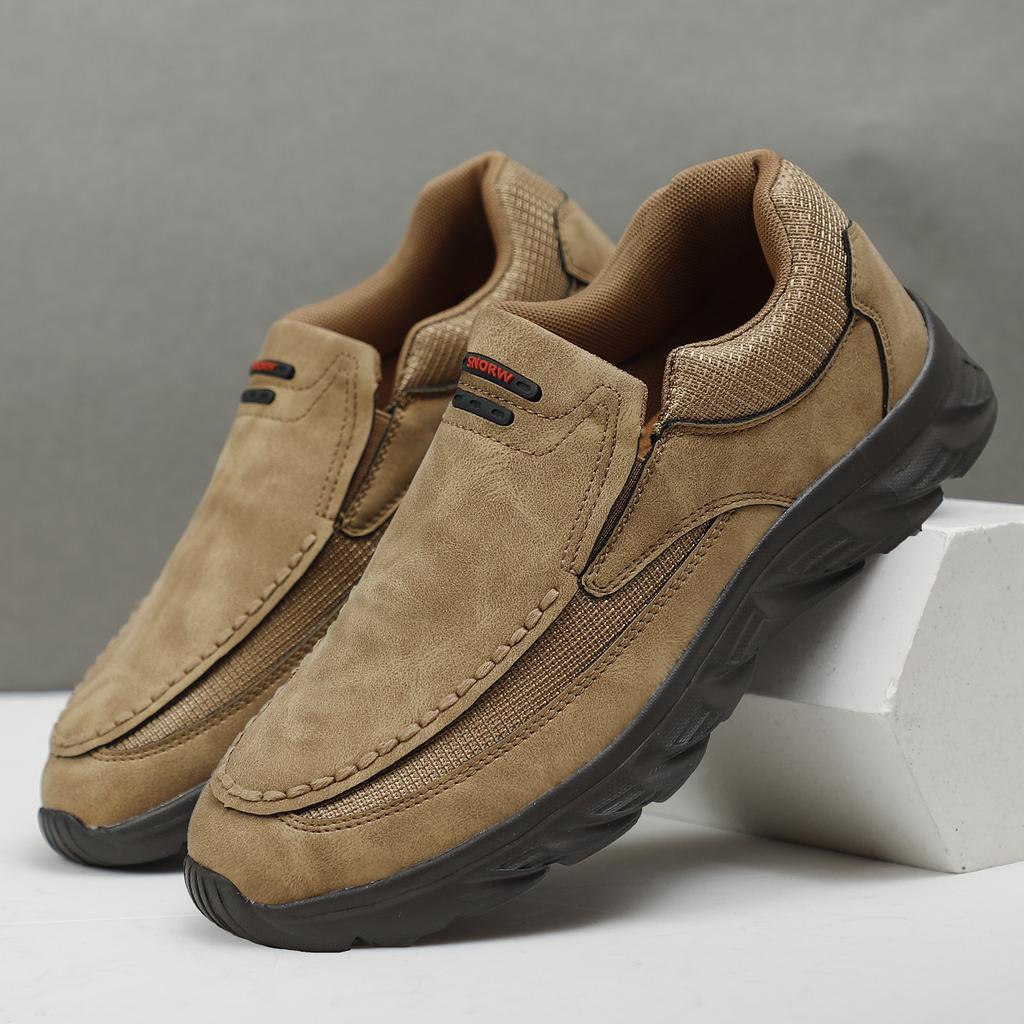 Men Leather Casual Shoes Breathable Loafers Men Sneakers New Male Comfortable Leather Flat Footwear Sneakers Men Shoes