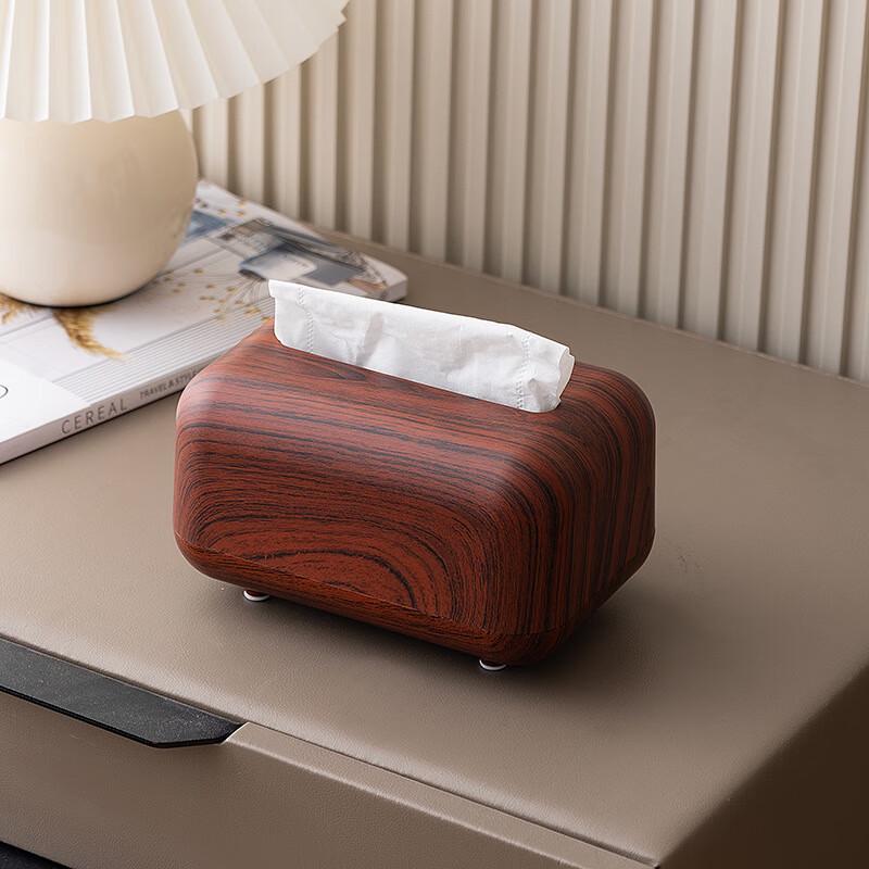New Chinese Style Wood Grain ABS Tissue Box Standard