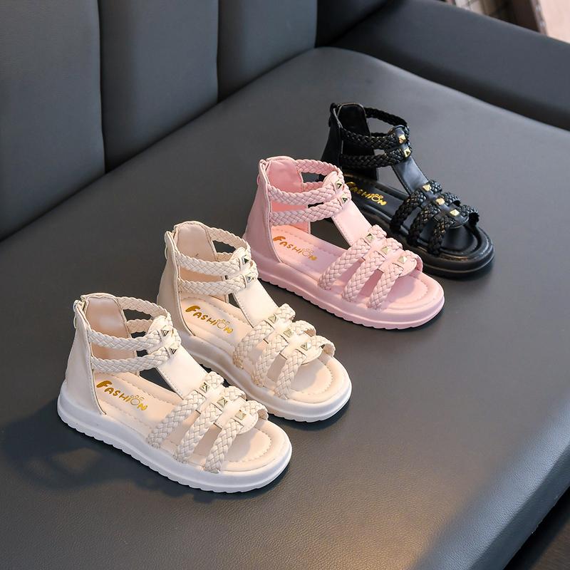 *Summer Fashion Soft and Comfortable Princess Casual Shoes Hot Selling Elegant/Lightweight Fish Mouth Children's Flat Sandals