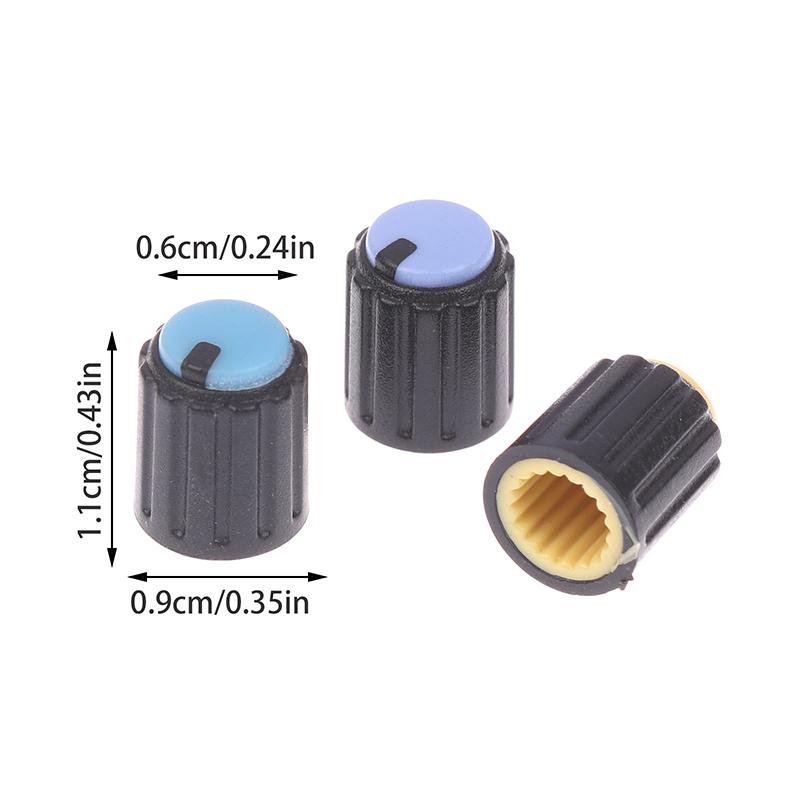 20Pcs Dual Color Knob 10X12Mm Small Volume Adjustment Hat Flower Shaft Hole 6Mm Potentiometer Volume Switch Caps Control Knob