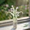 Mini Artificial Glass Flowers Hand-Blown Stained Glass Flowers Miniature Flower