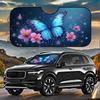 1Pcs Vibrant Blue Butterfly Car Windshield Sunshade UV Rays Heat Blocker Keeps Vehicle Cool Unique Design Fit Sedans SUVs RVs
