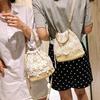 Casual Lace Straw Shoulder Bag Bohemian Hollow Weave Tote Bag Large Capacity Flower Beach Handbag Picnic